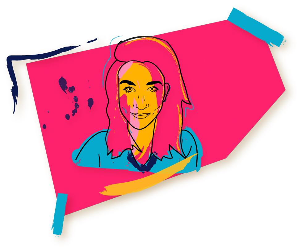 Graphic colourful illustration of AppleEve