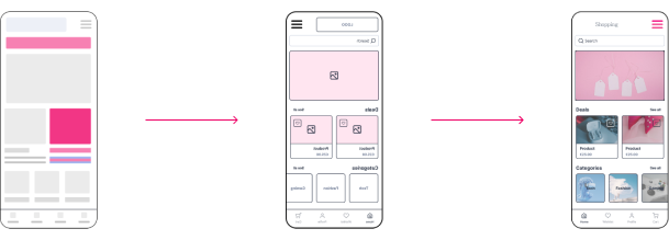 szkice wireframe web design figma web designer