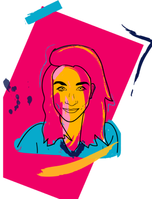 Graphic colourful illustration of AppleEve